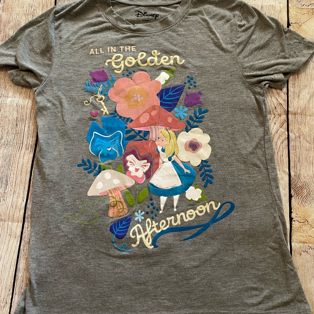 Alice In Wonderland floral golden afternoon shirt